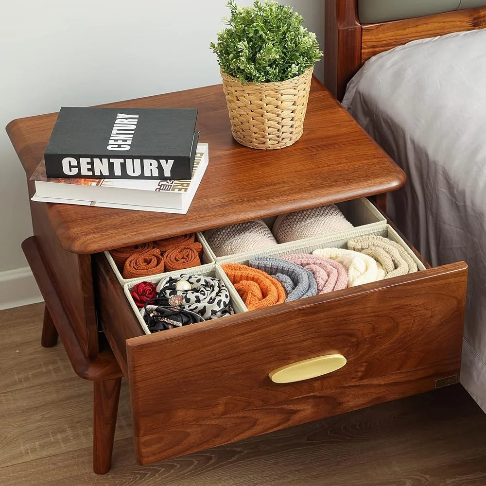 6 Pack Foldable Drawer Organizers for Clothes Dresser Storage Bins Ideal for Socks Underwear Towels and Baby Products