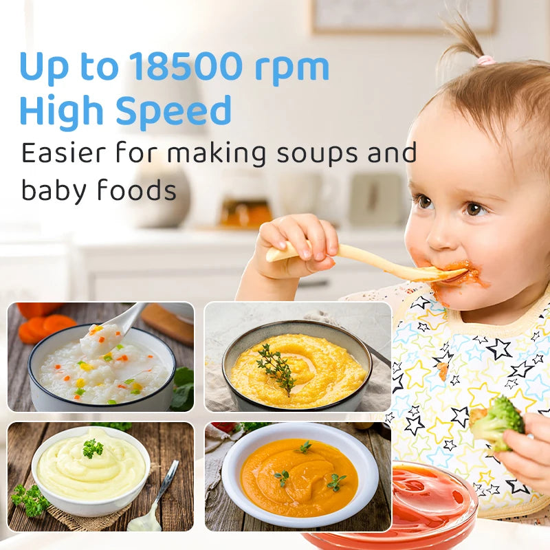 Hand Blender Immersion Blender with 2 Mixing Speeds Electric Handheld Blender Portable Stick Mixer with Stainless Steel Blades