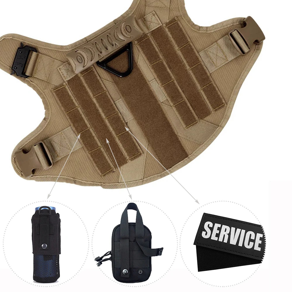 Large Dog Harness and Leash Set for German Shepherd and Malinois Training Walking Vest for Medium and Large Dogs