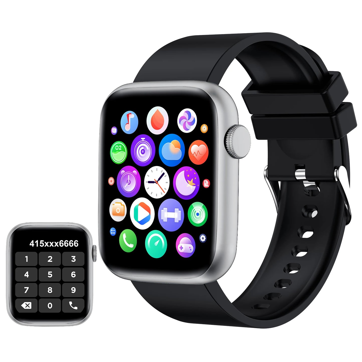 Mart Smart Watch with 1.9 Inch Full Touch Screen for Android and iOS Phones 123 Sport Modes Voice Assistant Fitness Tracker
