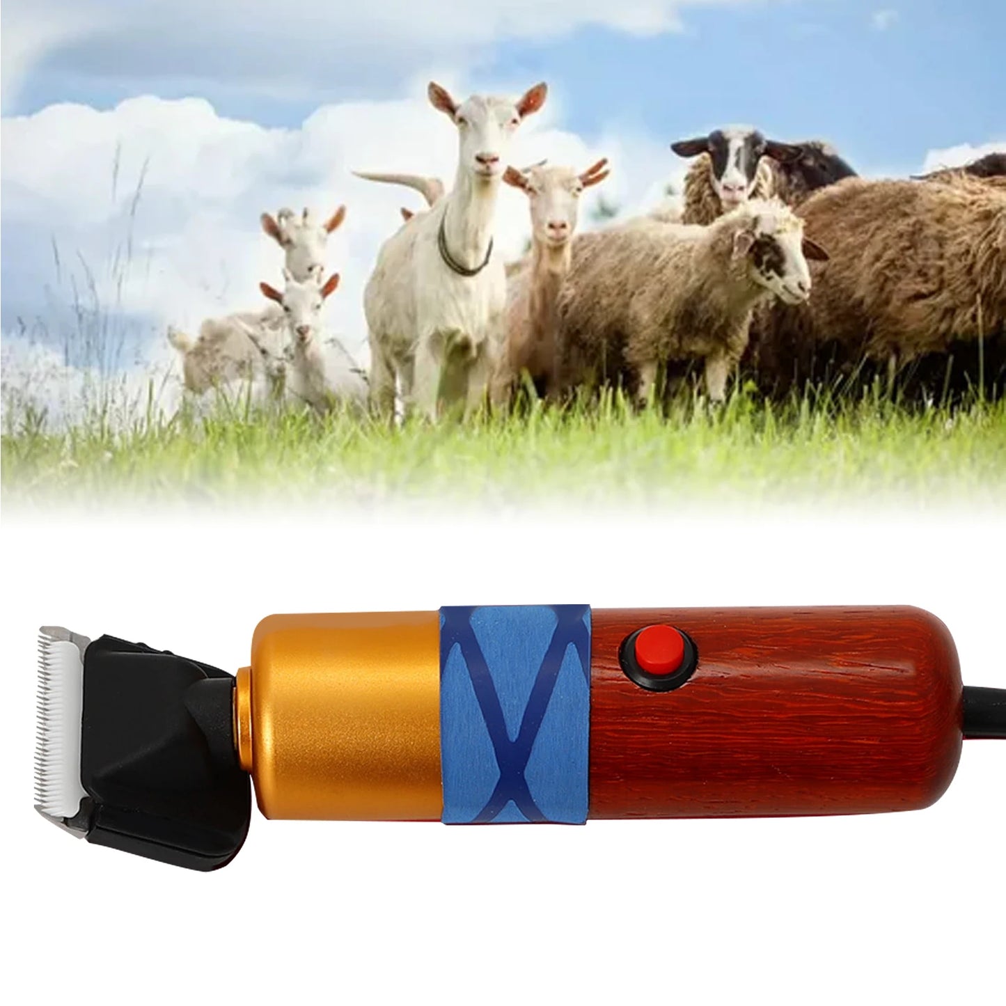 36W Electric Sheep Goat Shears Animal Grooming Clipper for Farm Use and Pet Care