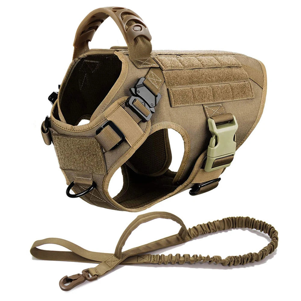 Large Dog Harness and Leash Set for German Shepherd and Malinois Training Walking Vest for Medium and Large Dogs