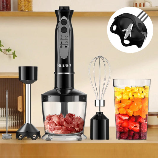 Hand Blender Immersion Blender with 2 Mixing Speeds Electric Handheld Blender Portable Stick Mixer with Stainless Steel Blades