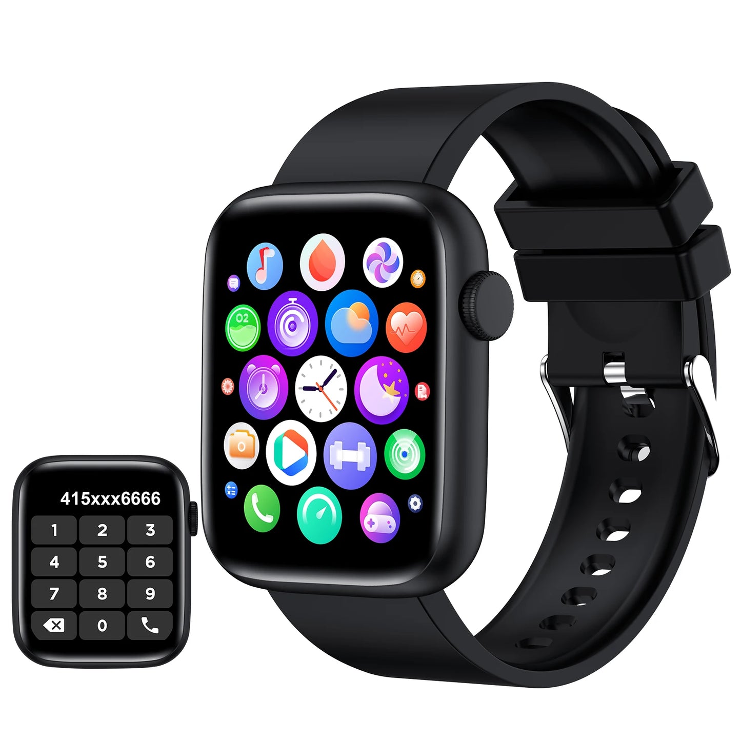 Mart Smart Watch with 1.9 Inch Full Touch Screen for Android and iOS Phones 123 Sport Modes Voice Assistant Fitness Tracker