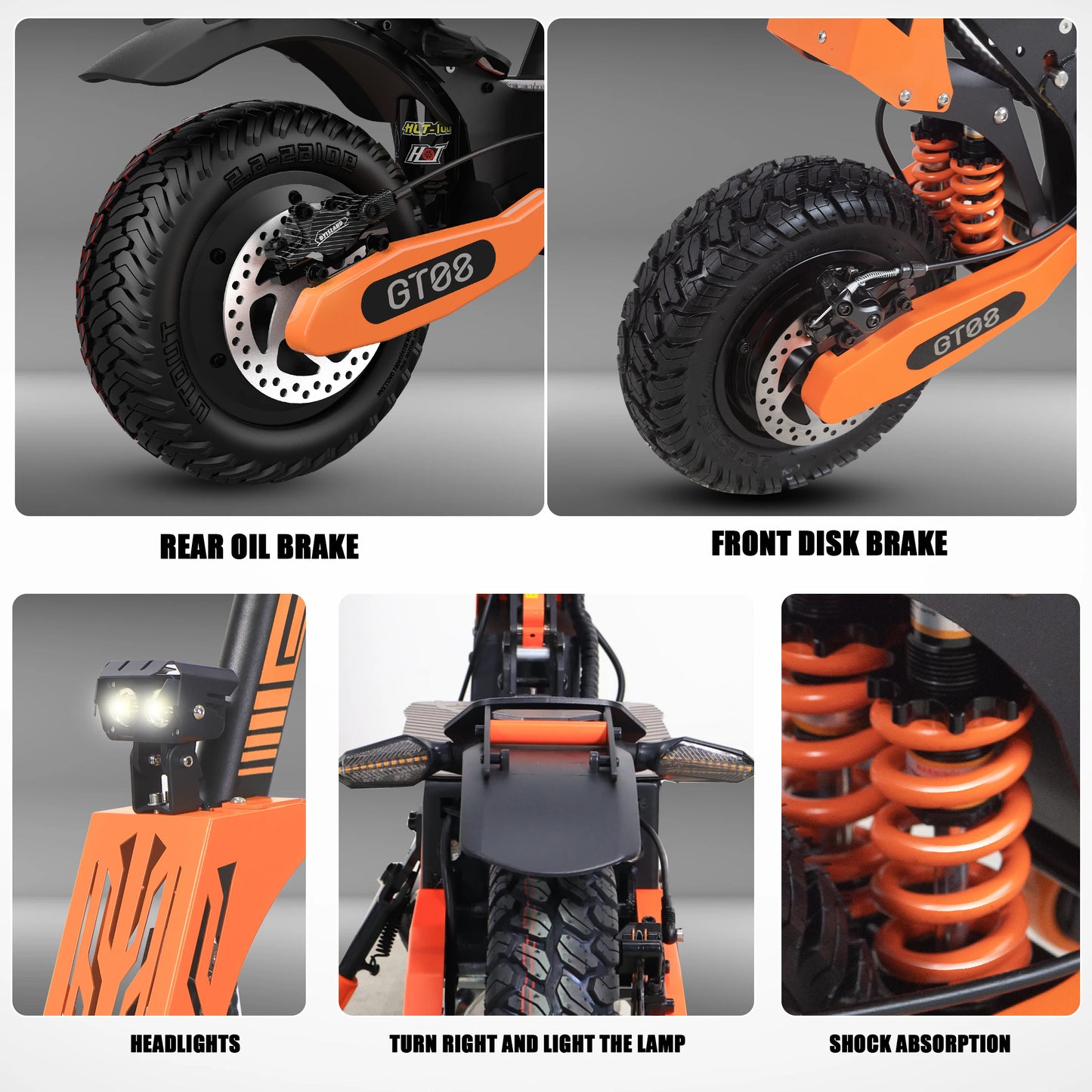Arwibon 5600W Adult Electric Scooter Dual Motor Top Speed 46MPH 60V 27AH 11 Inch Off Road Tires Sport Folding eScooter with Seat