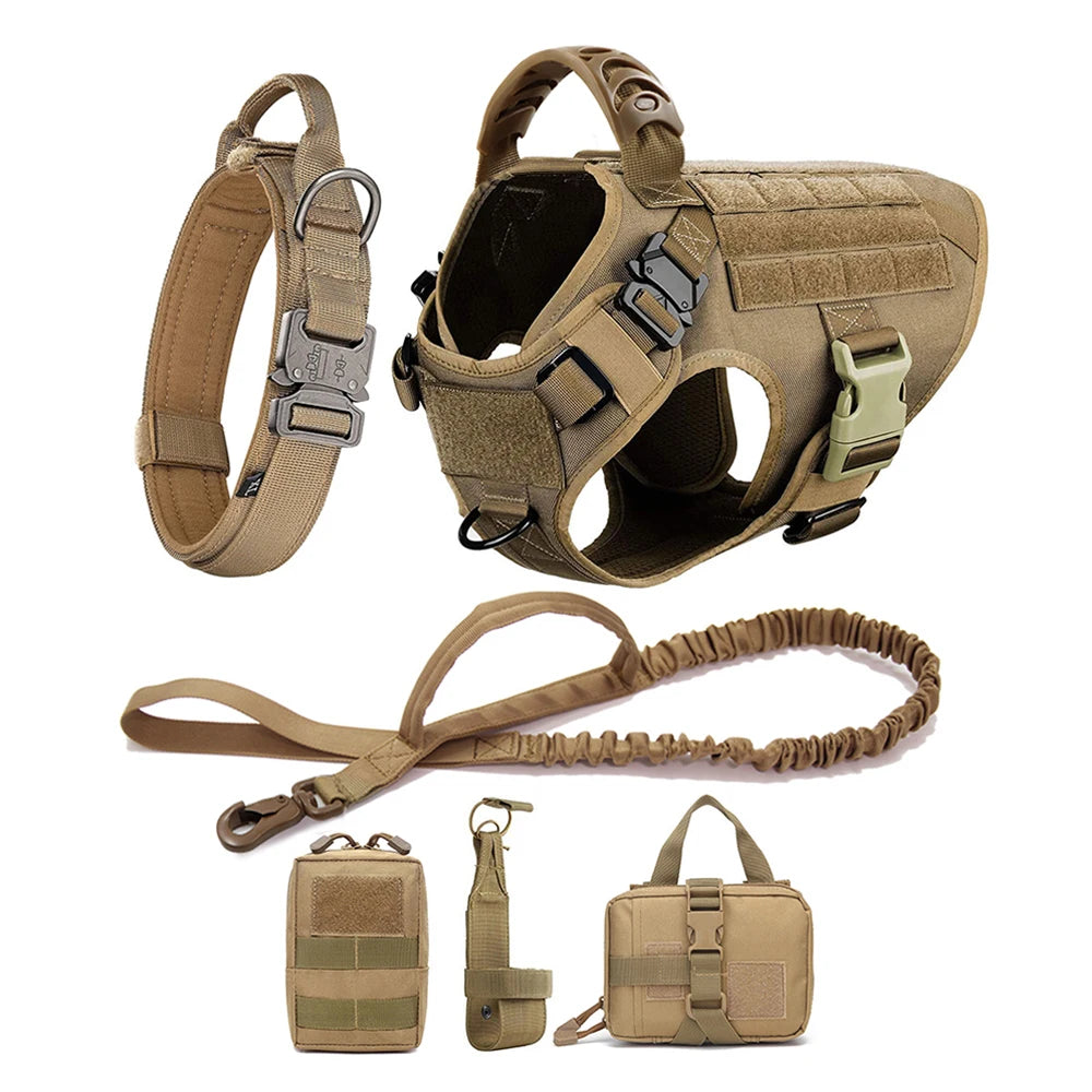 Large Dog Harness and Leash Set for German Shepherd and Malinois Training Walking Vest for Medium and Large Dogs